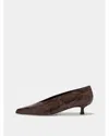Aeyde 45mm Clara Pointed-toe Pumps In Brown