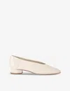 AEYDE AEYDE WOMEN'S CREAM DELIA POINTED-TOE LEATHER HEELED COURTS