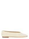 Aeyde Aeydē "kirsten" Dancer Nappa Leather Flats In White