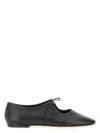Aeyde Pointed Toe Nappa Leather Flats In Black