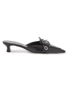 Aeyde Leather Danielle Kitten Point Mules 35 In Black