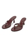 Aeyde Daphne Leather Pointed-toe High-heeled Sandals In Red