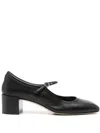 Aeyde 55mm Anya Leather Heels In Nero