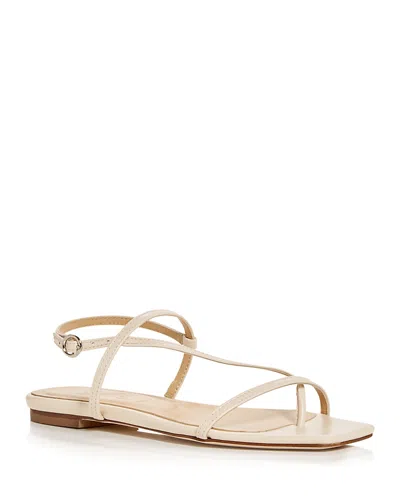 Aeyde 10mm Ella Leather Thong Sandals In Ivory