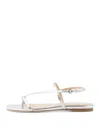 Aeyde Ella Nappa Leather Laminated Sandals Laminated Gold In Silver