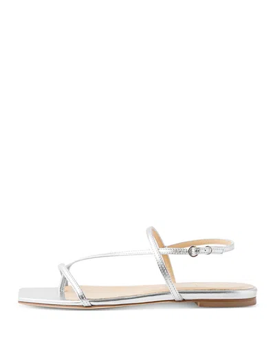 Aeyde Ella Nappa Leather Laminated Sandals Laminated Gold
