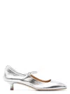 Aeyde Aline Leather Ballerina Shoes In Metallic