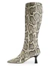 Aeyde 70mm Klea Snake-print Calf Leather Boots In Animal Print