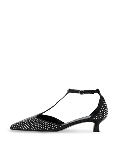 Aeyde Liz Studded Leather Pumps In Black