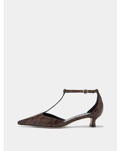 Aeyde Women's Liz T Strap Pumps In Brown