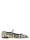 Aeyde Uma Snake Printed Leather Flats In Multicolour