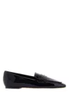 Aeyde Leather Penny Strap Loafers Rubber Sole In Black