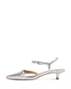 Aeyde Marianna Pointed Toe Pump In Silver