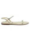 Aeyde Solid Color Leather Sandals In Neutral