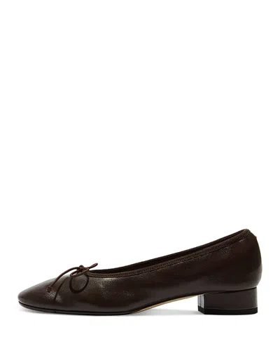 Aeyde Women's Onda Leather Bow Flats In Brown