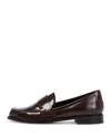 Aeyde 15mm Oscar Polido Leather Loafers In Moka