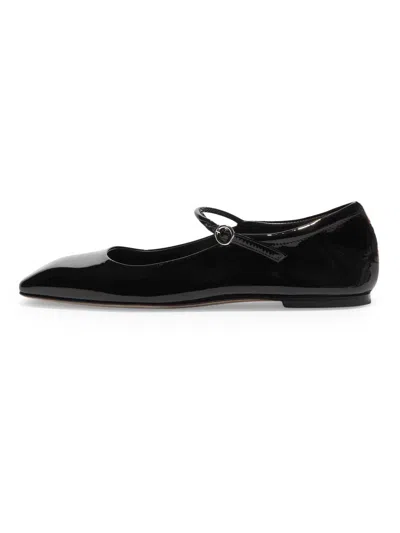 Aeyde Women's Patent Leather Square-toe Flats In Black