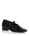 Aeyde Womens Pippa Block-heel Leather Ballet Flats Blac In Black