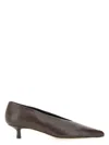 Aeyde Clara 35 Python-effect Leather Pumps In Dark Brown