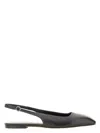 Aeyde 10mm Geraldine Napa Slingback Flats In Black