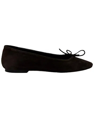 Pre-owned Aeyde Women's Suede Delfina Bow-detailed Ballet Flat (authentic Pre-loved)