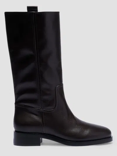Aeyde Women's Theo Leather Knee-high Boots In Brown