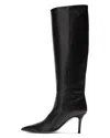Aeyde Women's Tula Pointed Toe Mid Heel Boots In Black