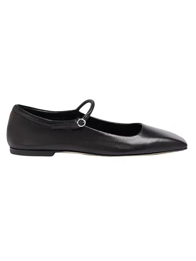 Aeyde Sleek Nappa Leather Flats For Women In Black