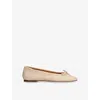 Aeyde Suede Delfina Ballet Flats In Pink