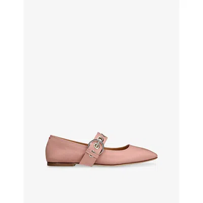 AEYDE WOMENS AEYDE UMA EYELET-EMBELLISHED GROSGRAIN MARY JANE FLATS