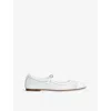 Aeyde White Uma Mesh Toe-cap Ballerina Flats