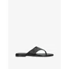 Aeyde Minimalist Wide Strap Toe Post Sandals In Black