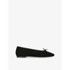 Aeyde Suede Ballerina Shoes In Black