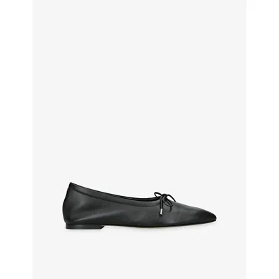 Aeyde Womens Black Nami Glove Leather Ballet Flats Eur 37 / 4 Uk