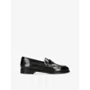 Aeyde Womens Oscar Leather Loafers Blac In Black