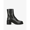 Aeyde Womens Black Teddy Leather Ankle Boots Eur 36 / 3 Uk In Black