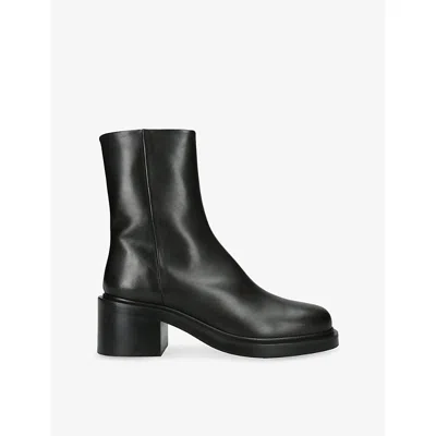 Aeyde Womens Black Teddy Leather Ankle Boots Eur 36 / 3 Uk