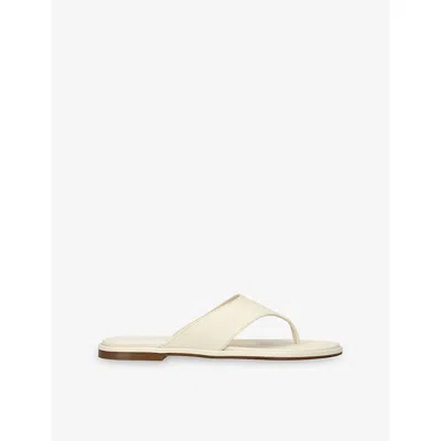 Aeyde Womens  Amaya Leather Sandals In White