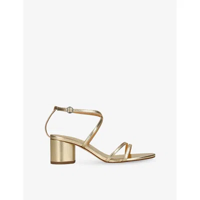 Aeyde Womens Gold Mirella 65 Leather Sandals Eur 38.5 / 5.5 Uk