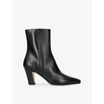 Aeyde Womens Maris 75 Leather Heeled Ankle Boots Black Eur 40 / 7 Uk