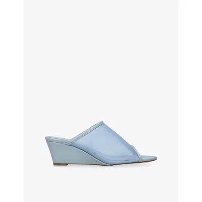 Aeyde Suzanne Leather-trimmed Mesh Sandals In Multi