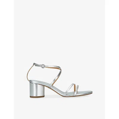 Aeyde Womens Silver Mirella 65 Leather Sandals Eur 38/5 Uk