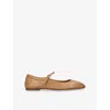 Aeyde Uma Ballet Flats In Tan