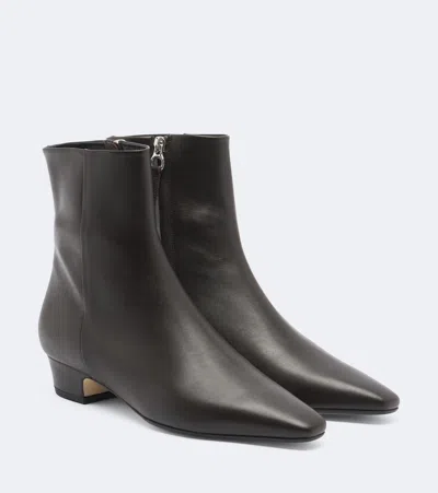 Aeyde Yasmin Leather Ankle Boots In Brown