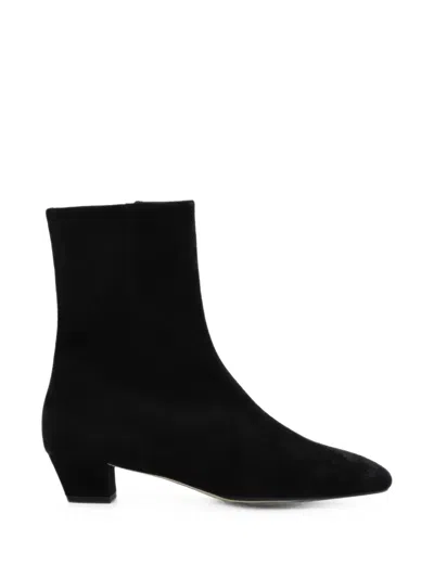 Aeyde Yasmin Suede Ankle Boots In Black