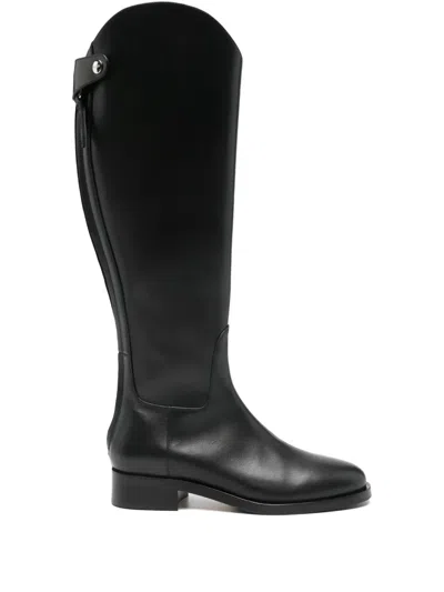 AEYDE ZIP-DETAILNG LEATHER BOOTS