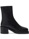 Aeyde Zip-front Square-toe Boots In Black