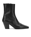 Aeyde Hedvig Pointed-toe Leather Ankle Boots In Black