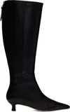 Aeyde Zazie Suede Knee Boots In Black