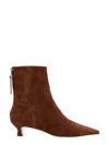 Aeyde Brown Zoe Suede Ankle Boots In Brown